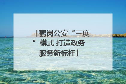 鹤岗公安“三度”模式 打造政务服务新标杆
