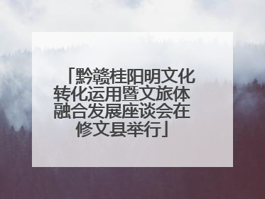 黔赣桂阳明文化转化运用暨文旅体融合发展座谈会在修文县举行