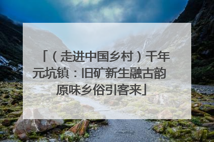 （走进中国乡村）千年元坑镇：旧矿新生融古韵 原味乡俗引客来