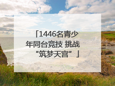 1446名青少年同台竞技 挑战“筑梦天宫”