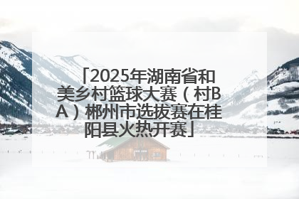 2025年湖南省和美乡村篮球大赛（村BA）郴州市选拔赛在桂阳县火热开赛