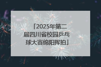 2025年第二届四川省校园乒乓球大赛绵阳挥拍