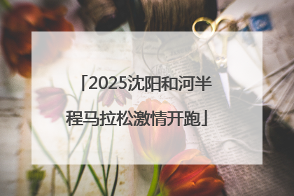 2025沈阳和河半程马拉松激情开跑