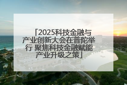 2025科技金融与产业创新大会在普陀举行 聚焦科技金融赋能产业升级之策