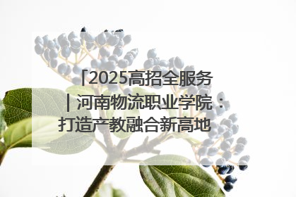 2025高招全服务｜河南物流职业学院：打造产教融合新高地 推动高质量快速发展