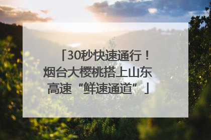 30秒快速通行！烟台大樱桃搭上山东高速“鲜速通道”