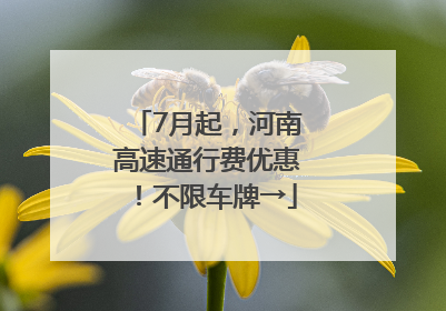 7月起，河南高速通行费优惠！不限车牌→