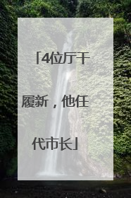 4位厅干履新，他任代市长