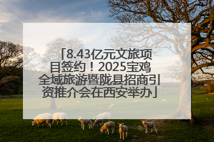 8.43亿元文旅项目签约！2025宝鸡全域旅游暨陇县招商引资推介会在西安举办
