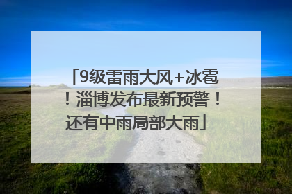 9级雷雨大风+冰雹！淄博发布最新预警！还有中雨局部大雨