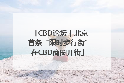 CBD论坛｜北京首条“限时步行街”在CBD商圈开街